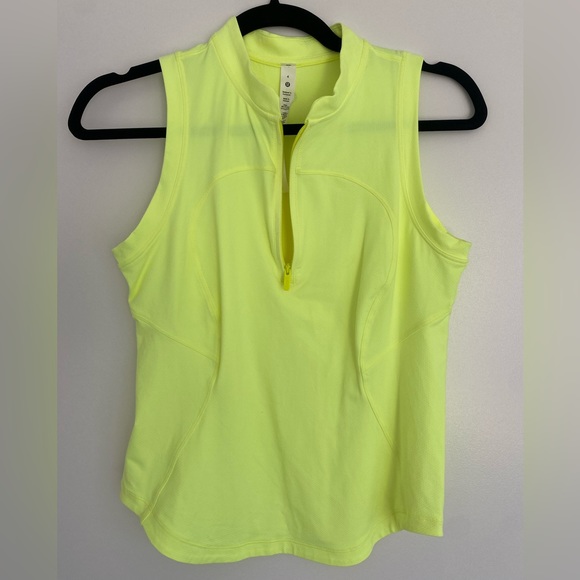 Lululemon front zip mock neck tennis tank top - Picture 1 of 7